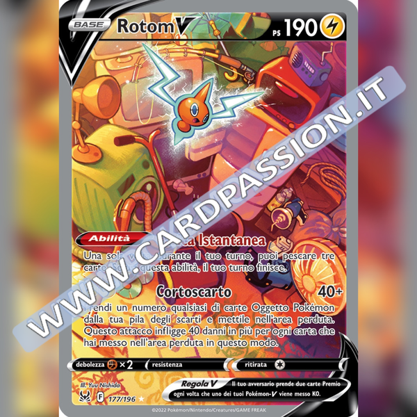 177/196 Rotom V Alternative (Full Art) | Origine Perduta - Card Passion