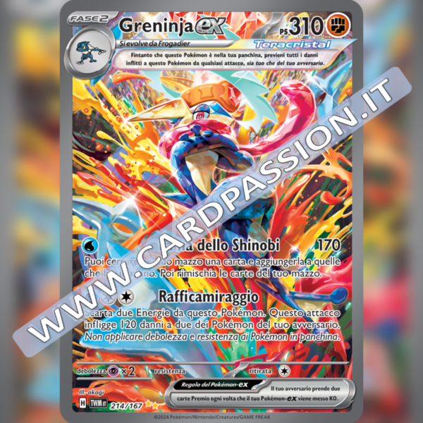 214/167 Greninja ex Alternative Art | Crepuscolo Mascherato