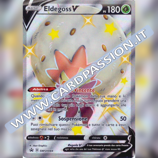 SWSH084 Eldegoss V Shiny (Full Art) | Black Star Promo - Card Passion