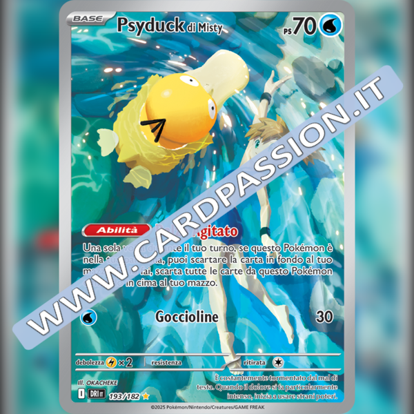 193/182 Psyduck di Misty Illustrazione Rara | Rivali Predestinati