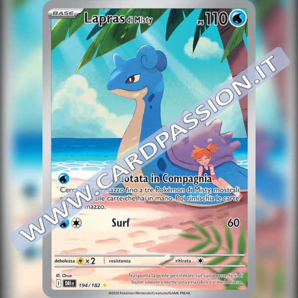 194/182 Lapras di Misty Illustrazione Rara | Rivali Predestinati