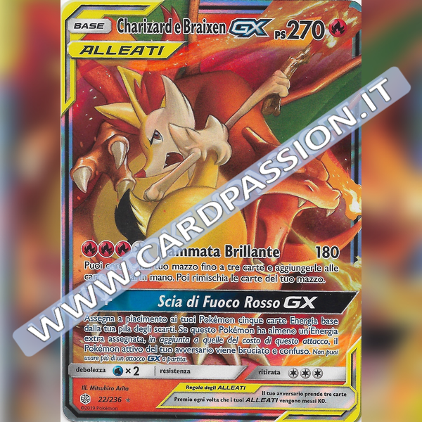 22/236 Charizard e Braixen GX | Eclissi Cosmica - Card Passion