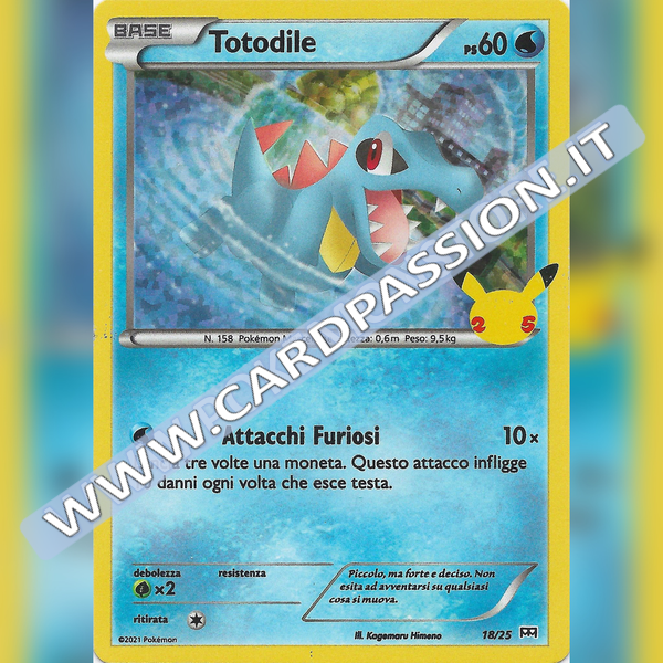 18/25 Totodile Holo | McDonald's 25esimo Anniversario - Card Passion