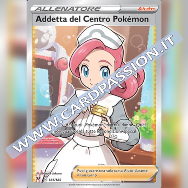 185/185 Addetta del Centro Pokémon (Full Art) | Voltaggio Sfolgorante - Card Passion