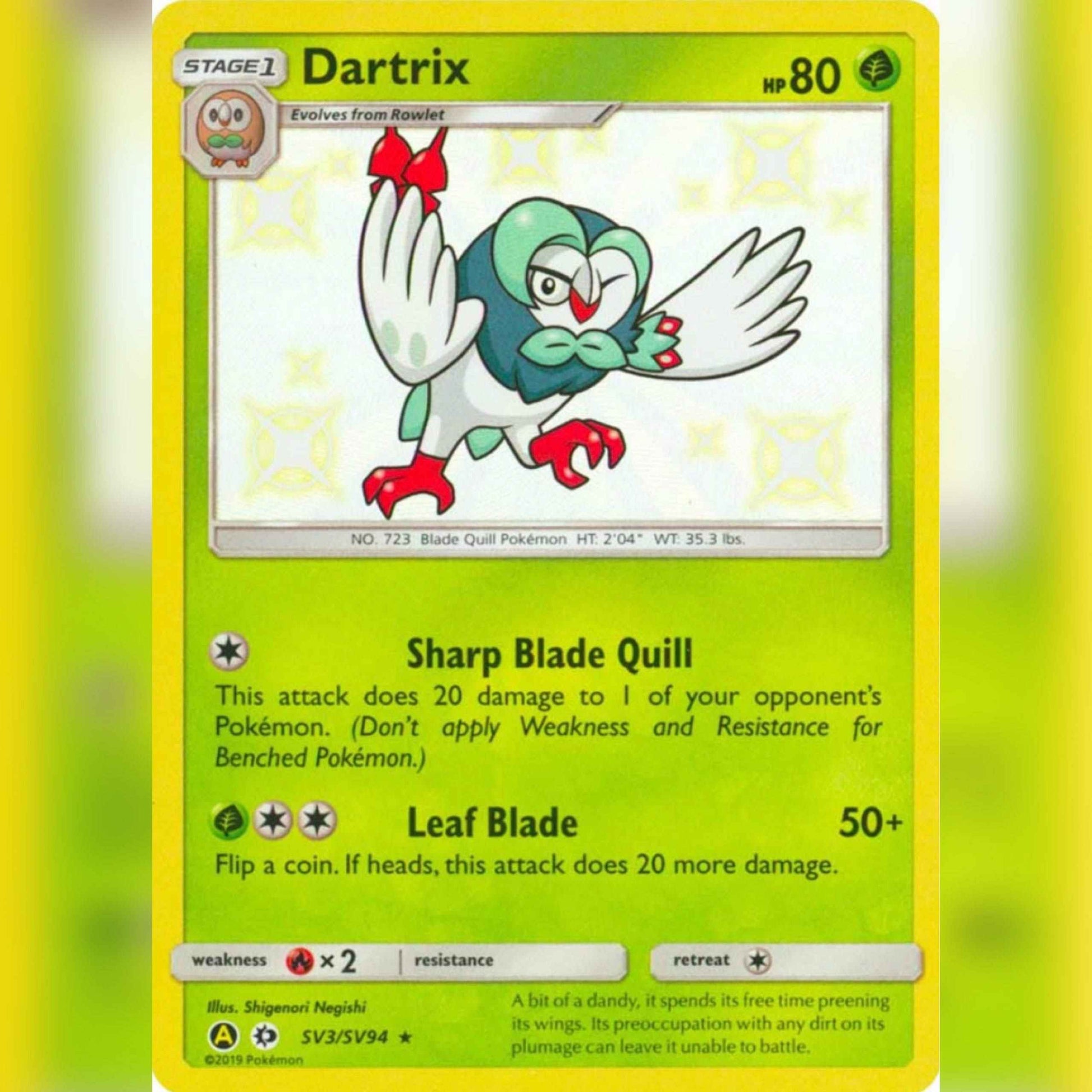 SV03/SV94 Dartrix Baby Shiny | Hidden Fates