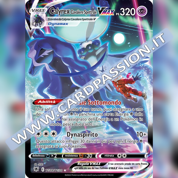 TG18/TG30 Calyrex Cavaliere Spettrale VMax | Lucentezza Siderale - Card Passion