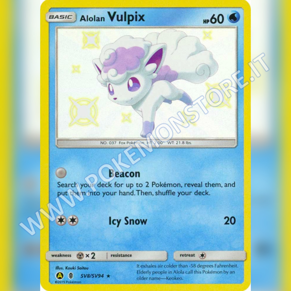 SV08/SV94 Vulpix di Alola Baby Shiny | Hidden Fates - Card Passion