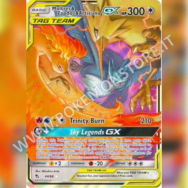 44/68 Moltres, Zapdos e Articuno GX | Hidden Fates - Card Passion