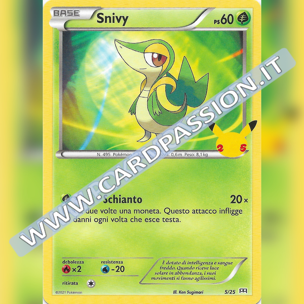 05/25 Snivy Non Holo | McDonald's 25esimo Anniversario - Card Passion