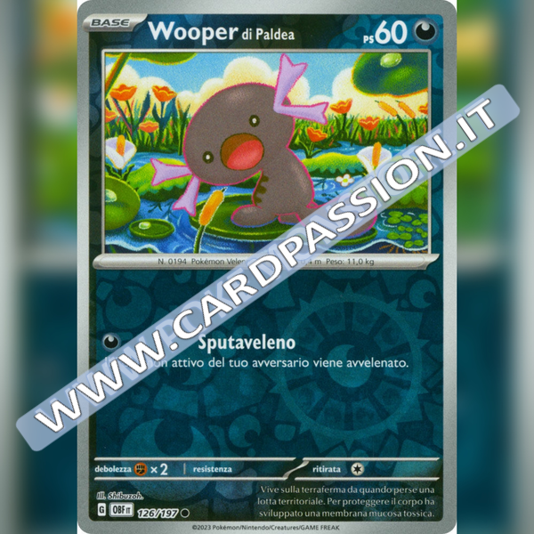 126/197 Wooper di Paldea Reverse | Ossidiana Infuocata