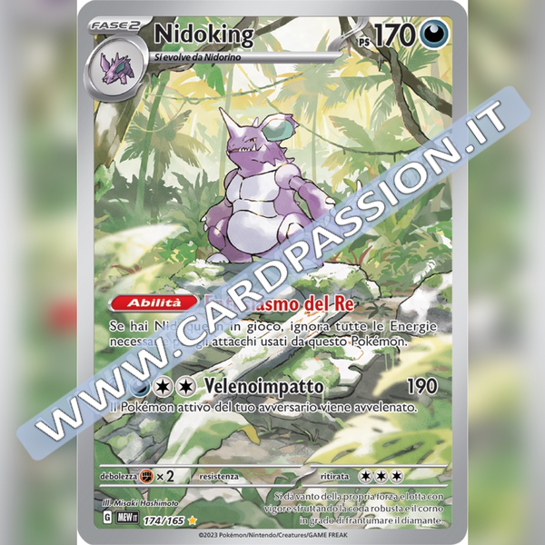 174/165 Nidoking Illustrazione Rara | Scarlatto e Violetto 151
