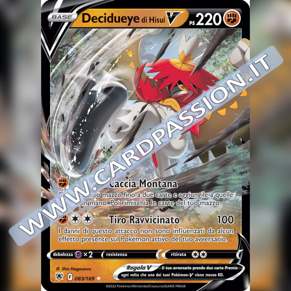 083/189 Decidueye di Hisui V | Lucentezza Siderale - Card Passion