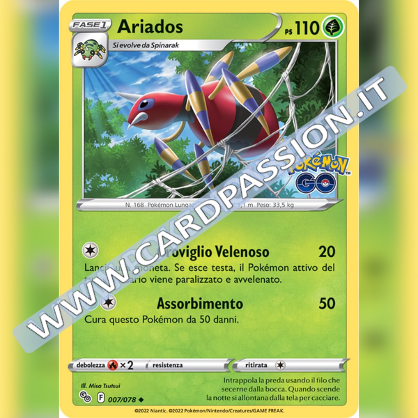007/078 Ariados Non Comune | Pokemon GO - Card Passion