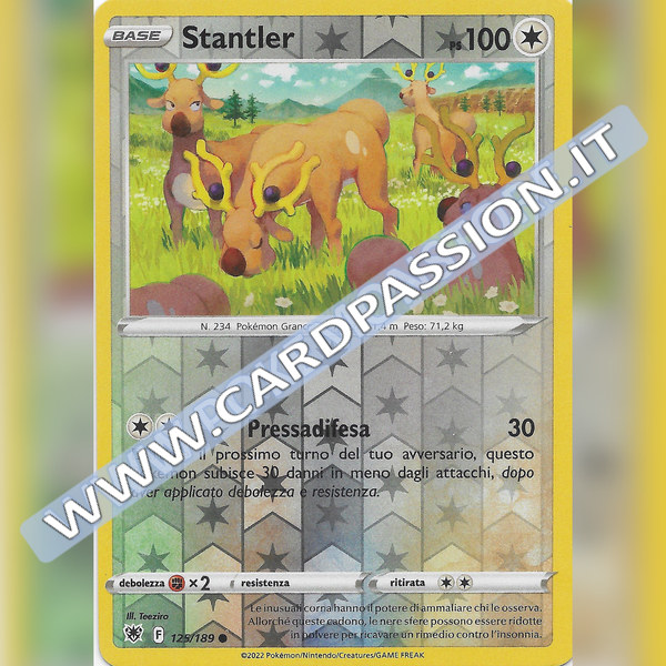 125/189 Stantler Comune Reverse | Lucentezza Siderale - Card Passion