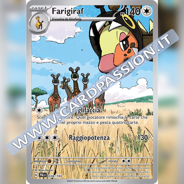 228/193 Farigiraf Illustrazione Rara | Evoluzioni a Paldea