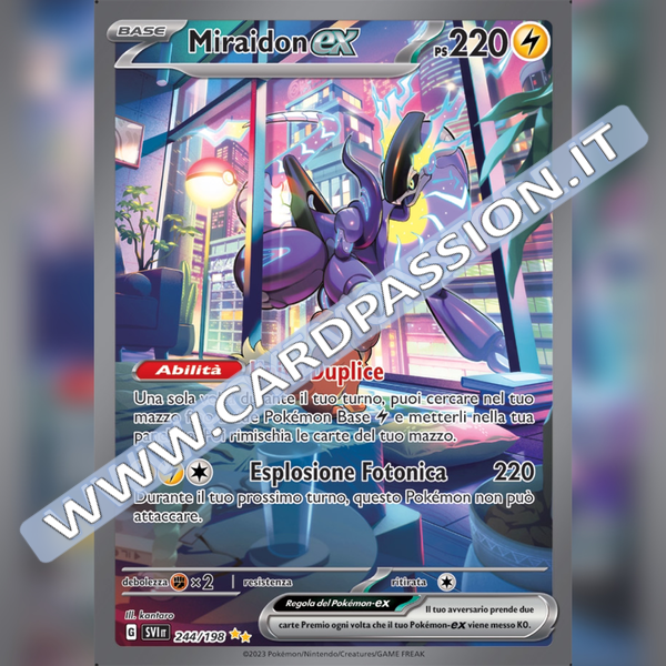 244/198 Miraidon ex (Alternative Art) | Scarlatto e Violetto