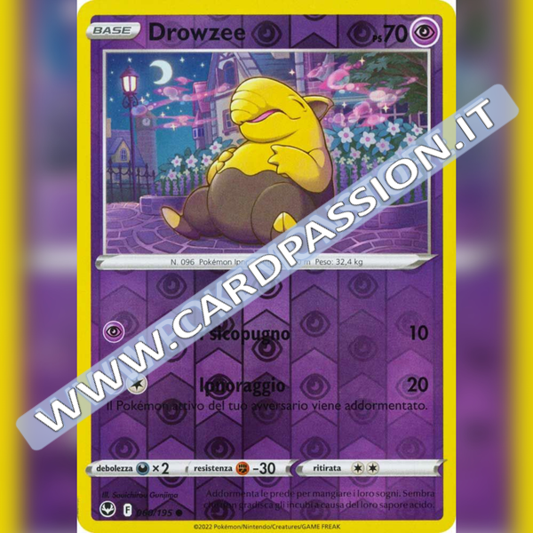 060/195 Drowzee Reverse | Tempesta Argentata