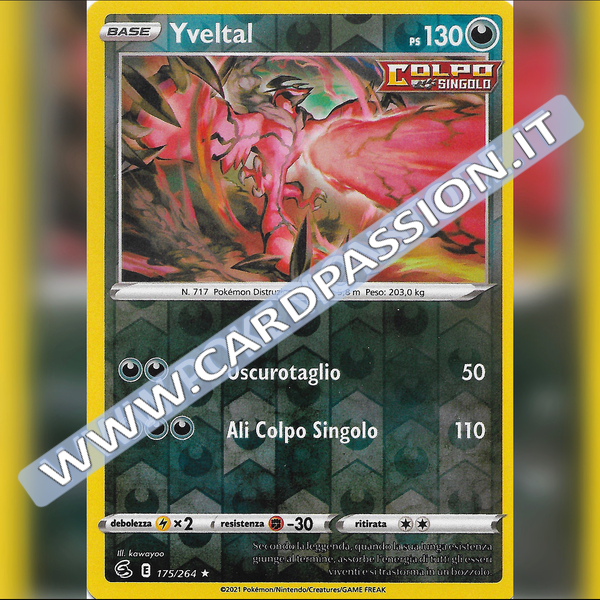 175/264 Yveltal Reverse | Colpo Fusione - Card Passion
