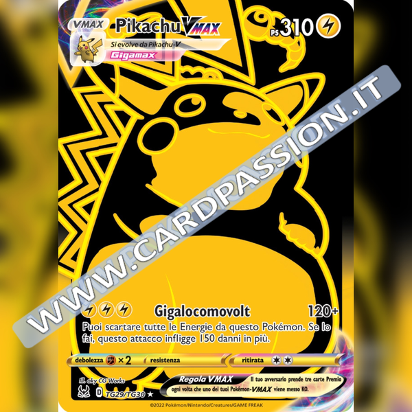TG29/TG30 Pikachu VMax Black Gold | Origine Perduta - Card Passion