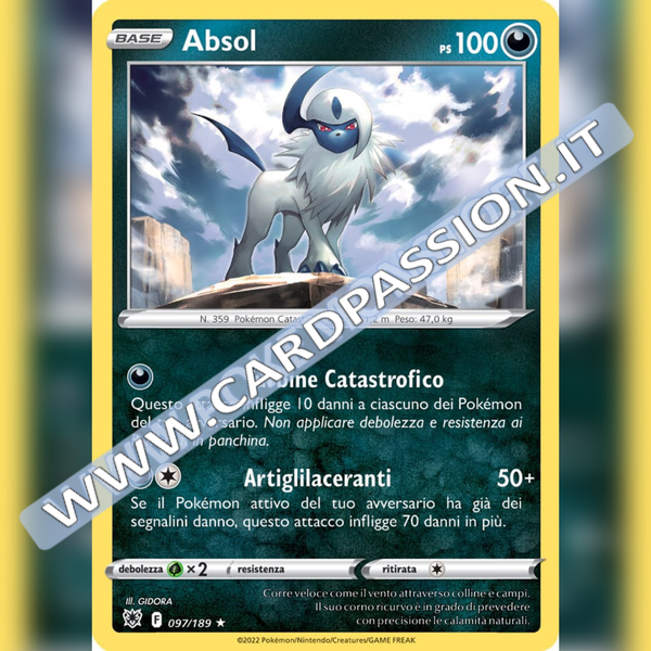097/189 Absol Rara Holo | Lucentezza Siderale - Card Passion