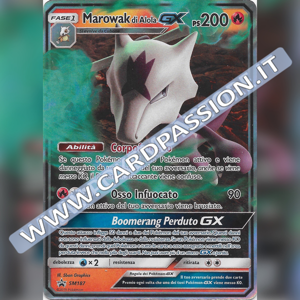 SM187 Marowak di Alola GX | Black Star Promo - Card Passion
