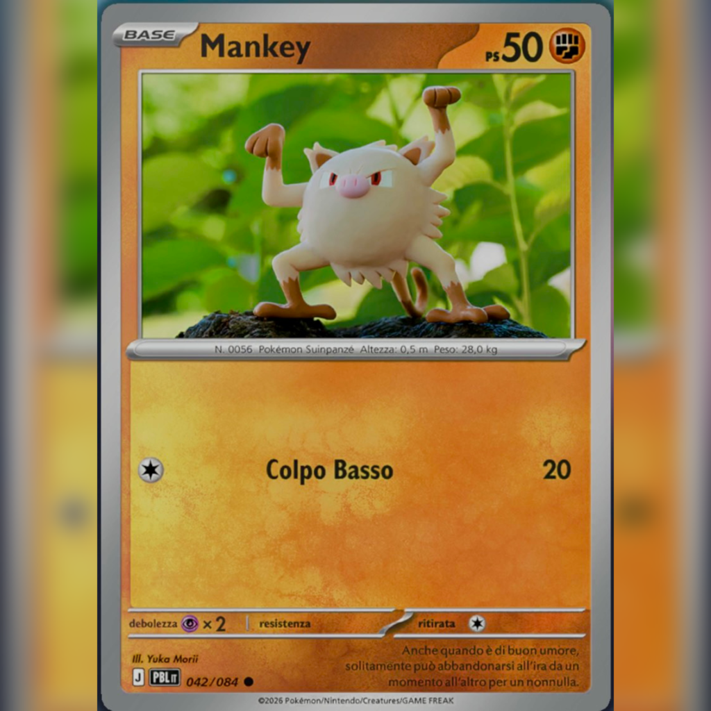 042/084 Mankey Reverse | Buio Pesto