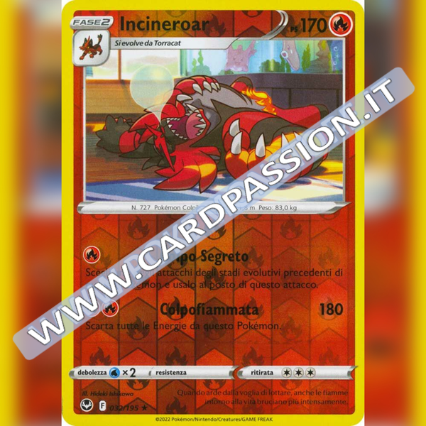032/195 Incineroar Reverse | Tempesta Argentata