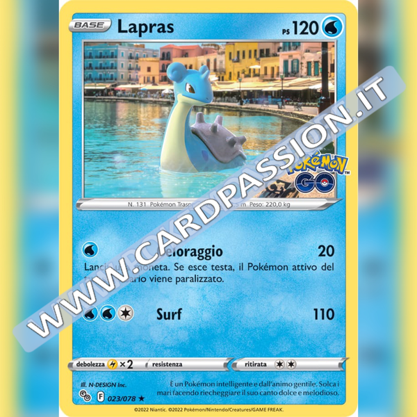 023/078 Lapras Rara Holo | Pokemon GO - Card Passion