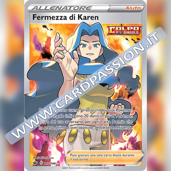 193/198 Fermezza di Karen (Full Art) | Regno Glaciale - Card Passion