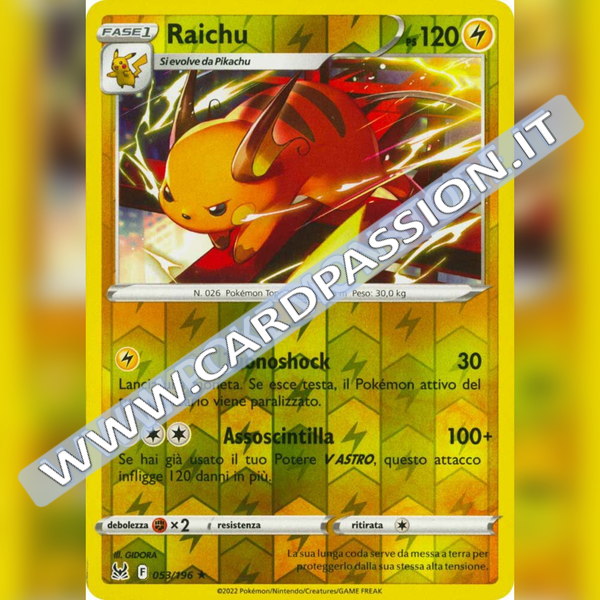 053/196 Raichu Reverse | Origine Perduta - Card Passion