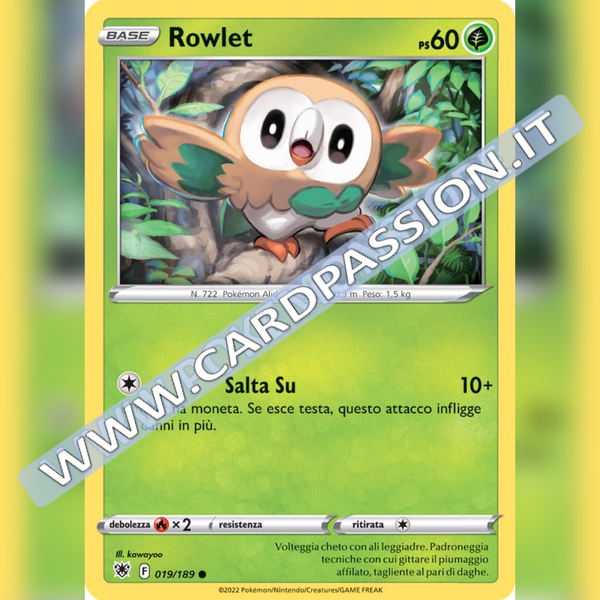 019/189 Rowlet Comune | Lucentezza Siderale - Card Passion