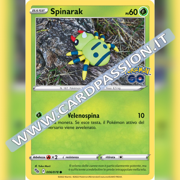 006/078 Spinarak Comune | Pokemon GO - Card Passion