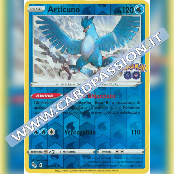 024/078 Articuno Rara Reverse | Pokemon GO - Card Passion