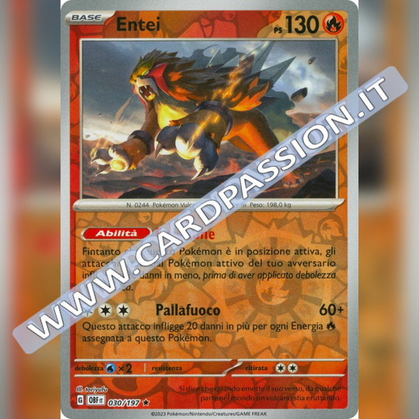 030/197 Entei Reverse | Ossidiana Infuocata