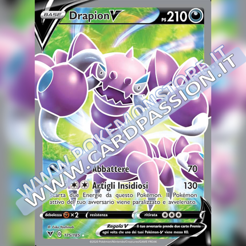 175/185 Drapion V Full Art | Voltaggio Sfolgorante - Card Passion