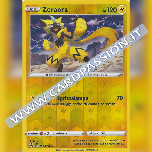102/264 Zeraora Reverse | Colpo Fusione - Card Passion