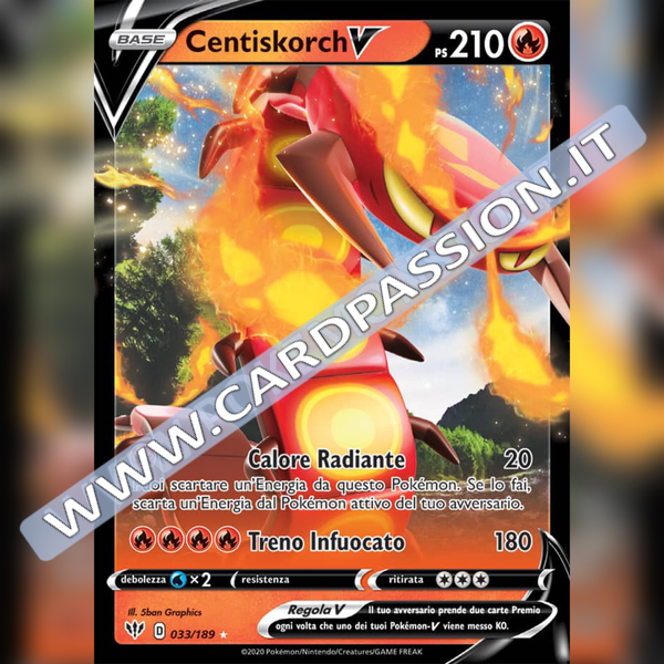 033/189 Centiskorch V | Fiamme Oscure - Card Passion