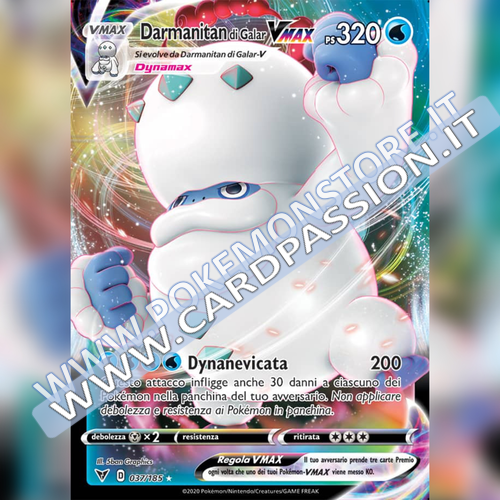 037/185 Darmanitan di Galar VMax | Voltaggio Sfolgorante - Card Passion