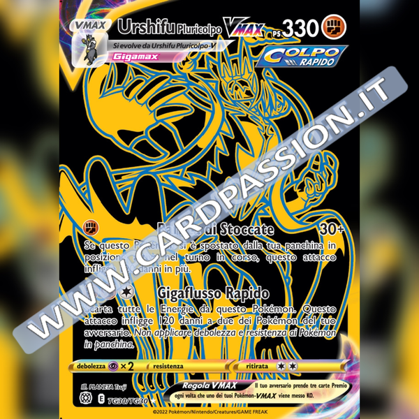 TG30/TG30 Urshifu Pluricolpo VMax Black Gold | Astri Lucenti - Card Passion