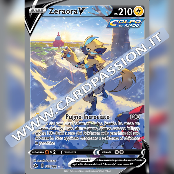 166/198 Zeraora V (Full Alternative Art) | Regno Glaciale - Card Passion