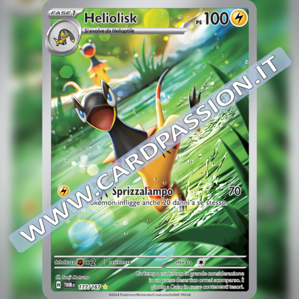 177/167 Heliolisk Illustrazione Rara | Crepuscolo Mascherato