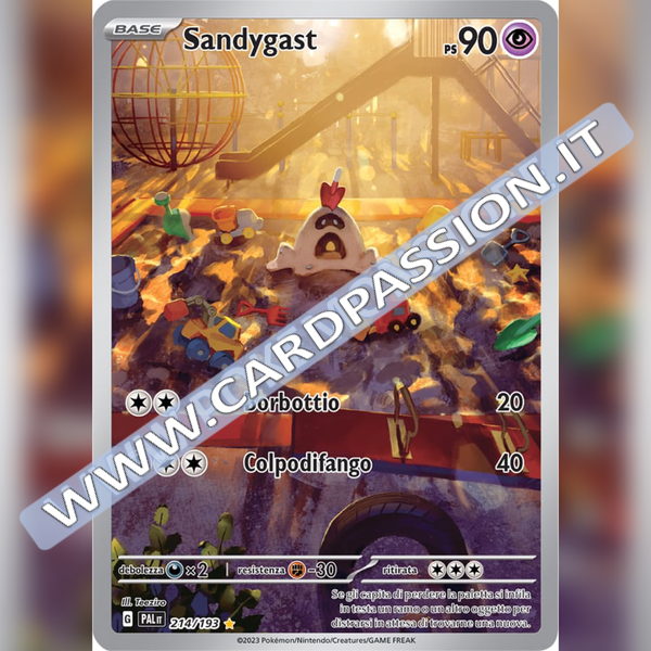 214/193 Sandygast Illustrazione Rara | Evoluzioni a Paldea