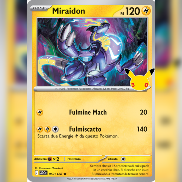 062/128 Miraidon Holo | 30esimo Anniversario