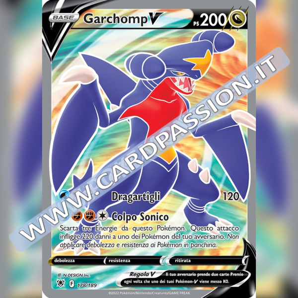 178/189 Garchomp V (Full Art) | Lucentezza Siderale - Card Passion