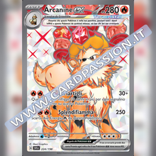 224/198 Arcanine ex Teracristal (Full Art)  | Scarlatto e Violetto