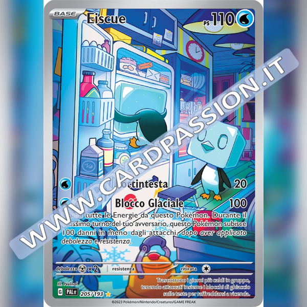 205/193 Eiscue Illustrazione Rara | Evoluzioni a Paldea
