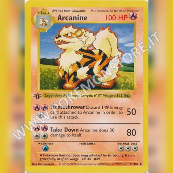 23/102 Arcanine Uncommon (1st Edition) | Set Base (ENG) - Card Passion
