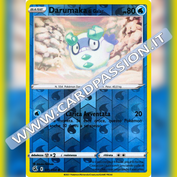 071/264 Darumaka di Galar Reverse | Colpo Fusione - Card Passion