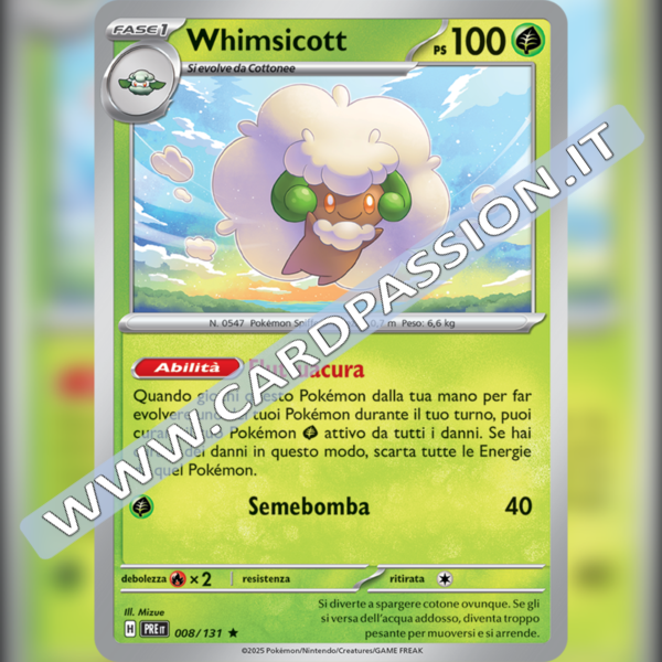 008/131 Whimsicott Holo | Evoluzioni Prismatiche