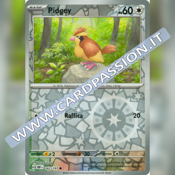 162/197 Pidgey Reverse | Ossidiana Infuocata